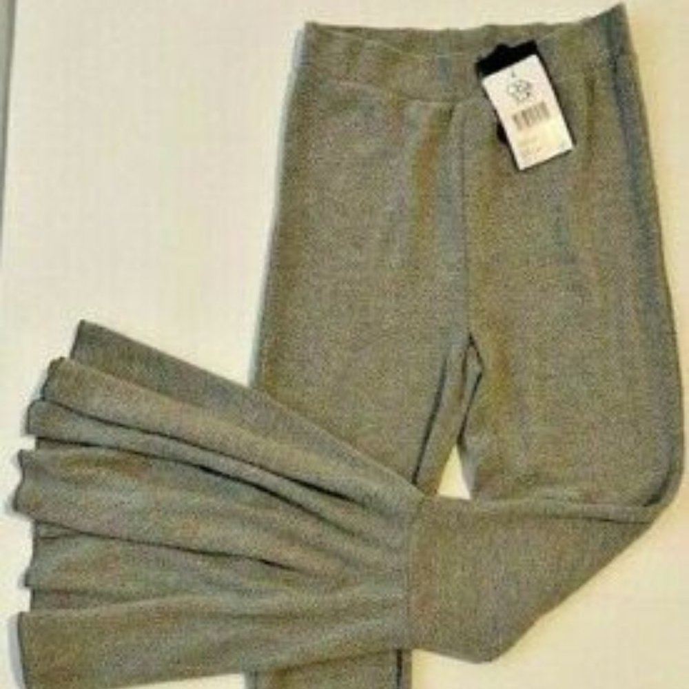Chaser  Love Knit Flared Peplum Selena Pants Grey